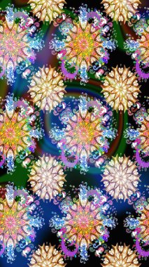 Gömlek, arka plan modelini çiz. Tropik çiçekler. Mavi renkte çiçekler.