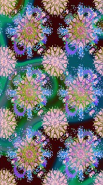 Tarafsız çiçekli eskiz deseni, suluboya çiçek deseni, sevimli çiçek, duvar kağıdı, kart veya kumaş için fayanslı. Raster - stok.