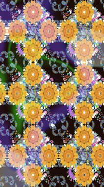 Sarı lale çiçekli Raster eskiz deseni. Doğal kozmetik ürünleri, parfüm, çiçekçi dükkanı için bahar ihalesi tasarımı. Karşılama ya da düğün geçmişi olarak kullanılabilir. Paket kağıdı için en iyisi..