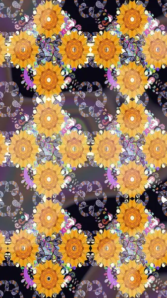 Küçük çiçekteki sevimli çiçek deseni. Sarı renkte çiçekler.