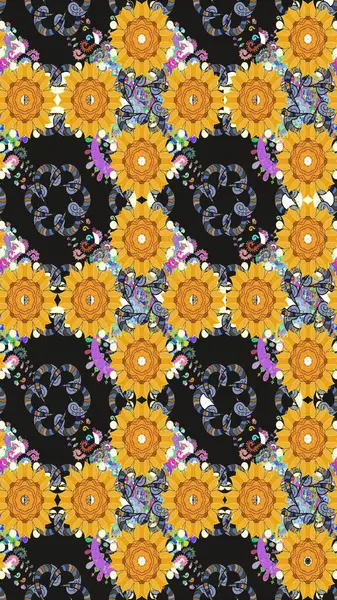 Küçük çaplı çiçeklerdeki basit şirin desenler. Tekstil veya kitap kapakları, imalat, duvar kağıtları, baskı, hediye paketi ve yapıştırma kitabı için çiçek eskizi geçmişi. Raster illüstrasyonu.