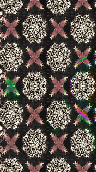 Kızılderili desenli desenli desenli şal deseni. Etnik Mandala süsü. Raster Henna dövme stili. Tekstil, tebrik kartı, boyama kitabı, telefon kılıfı baskısı için kullanılabilir.