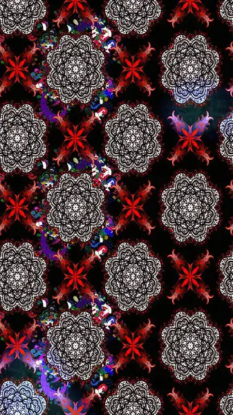 Siyah çiçekli eskiz deseni, suluboya çiçek deseni, sevimli çiçek, duvar kağıdı, kart ya da kumaş için fayanslı. Raster - stok.