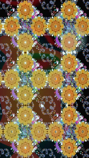 Çiçekli yumuşak bir eskiz şekli. Raster çiçekleri klasik tarzda çizilmiş. Nazikçe, sarı renkte bahar çiçekleri. Raster illüstrasyonu.