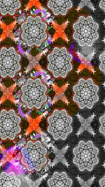 Çiçekli karalama şeklinde Raster çiçek deseni. Yumuşak, yaz çiçekli arka plan. Gri renkli çiçekler.