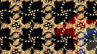 Siyah renkli çiçek desenli eskiz. Suluboya tarzında siyah renkte çiçekler.