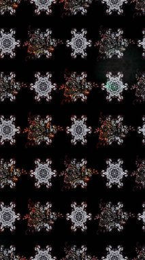 Renkli Bahar Teması eskiz kalıbı. Düz Çiçek Elementleri Tasarımı. Raster..