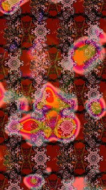 Kahverengi el çizimi. Karalama çiçekleri çizim kalıbı. Raster deseni. Sanat esinlenerek çiçeklere ilham veriyor ve geride.