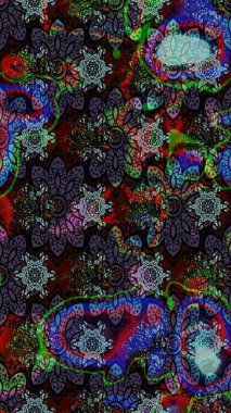 Etnik Mandala süsü. Raster Henna dövme stili. Tekstil, tebrik kartı, boyama kitabı, telefon kılıfı baskısı için kullanılabilir. Hint çiçekli desenli şal desenli..