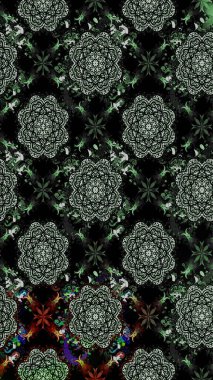 Sevimli çiçek raster deseni. Siyah renkli çiçekler. Renkli Yaz Temalı eskiz kalıbı. Düz Çiçek Elementleri Tasarımı.