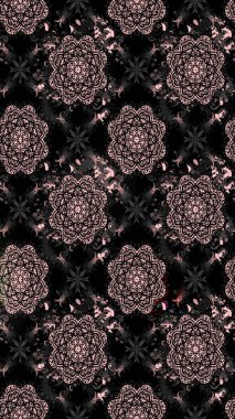 Raster illüstrasyonundaki çiçek desenli çizim. Siyah renkli çiçekler. Renkli Bahar Teması eskiz kalıbı. Düz Çiçek Elementleri Tasarımı.