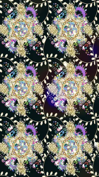 Poster ya da kapak için arka plan. Davetiye ve kartpostal tasarımı için dekoratif çiçek unsurları. Şirin, zarif çiçekler Raster illüstrasyonu. Yapraklı çizim şekli. Tekstil için figür.