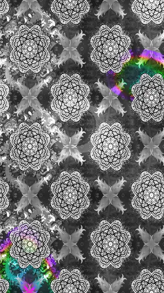 Raster suluboya çiçek deseni, narin çiçekler, gri çiçekler, tebrik kartı şablonu. Raster Güzel kumaş deseni.