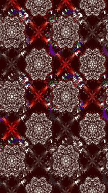 Yapraklı çiçekler ve kahverengi renkli papatya çiçekleri. Eskiz arkaplan modeli. Raster - stok.