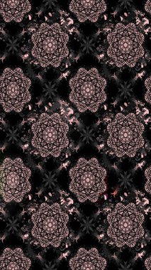 Raster illüstrasyonundaki çiçek desenli çizim. Siyah renkli çiçekler. Renkli Bahar Teması eskiz kalıbı. Düz Çiçek Elementleri Tasarımı.