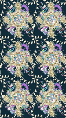 Sevgililer günü ve tebrik kartı konsepti için şık bir davetiye. Mavi renkte manzaralı çiçek deseni. Üst manzara, yumuşak stil. Çiçek kompozisyonu, el boyası, hassas şablon..