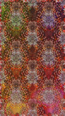 Kahverengi ve nötr renklerde çiçeklerle kusursuz çiçek deseni. Çiçekler suluboya tarzında kahverengi ve nötr renklerde.