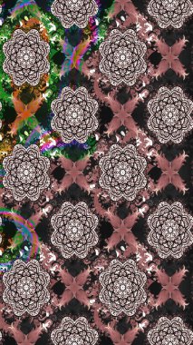 Gri çiçekli eskiz deseni, suluboya çiçek deseni, sevimli çiçek, duvar kağıdı, kart ya da kumaş için fayanslı. Raster - stok.