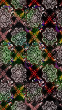 Botanik çizim kalıbı. Organik elementler. Suluboya etkisi. Raster deseni.