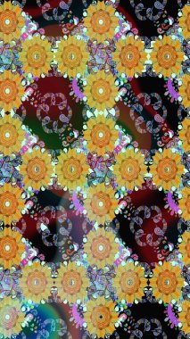 Tarafsız renklerde çiçeklerle çizilmiş çiçek deseni. Suluboya tarzında nötr renkler üzerine çiçekler.