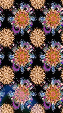 Klasik çiçek desenli. Paketleme, tekstil, duvar kâğıdı için çiçek eskizi. Yumuşak fayans. Raster 'ın taze dokusu. Yumuşak pamuk tasarımı.