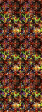 Düz Çiçek Elementleri Tasarım Raster illüstrasyonu. Çiçekli çiçek deseni, suluboya. Kahverengi renkli çiçekler. Renkli Bahar Teması Eskiz Şablonu.