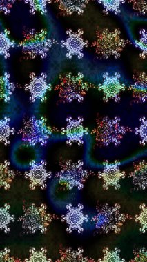 Küçük çiçekteki sevimli çiçek deseni. Raster illüstrasyonu. Çizim.