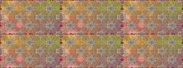 Raster illüstrasyonu. Kahverengi ve bej renklerde. Çiçek buketleriyle klasik tarzda kusursuz desen.