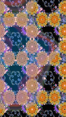 Küçük, tarafsız çiçeklerde oldukça eski bir besin torbası deseni. Tekstil, kumaş, kapaklar, duvar kağıtları, baskı, paket, koleksiyon defteri, örgü, dekupaj için çiçek arkaplanı..