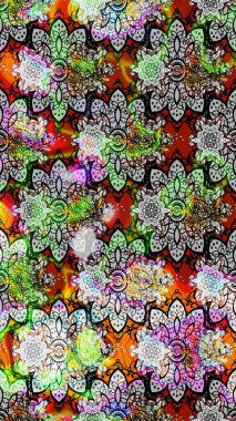 Raster suluboya çiçek deseni, narin çiçekler, gri çiçekler, tebrik kartı şablonu. Raster Güzel kumaş deseni.