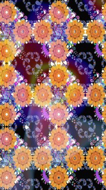 Turuncu lale çiçekli Raster eskiz deseni. Doğal kozmetik ürünleri, parfüm, çiçekçi dükkanı için bahar ihalesi tasarımı. Karşılama ya da düğün geçmişi olarak kullanılabilir. Paket kağıdı için en iyisi..