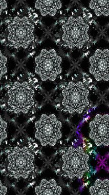 Çiçekli, yapraklı, çiçek desenli eskiz. El çizimi. Raster illüstrasyonu.