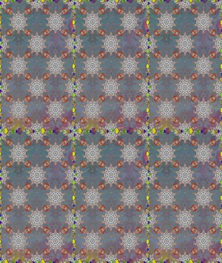 Gri ve nötr renklerde. Çiçekli güzel suluboya desen. Raster illüstrasyonu.