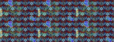 Mavi renkli çiçekler. Kumaş desenli papatya çiçekleri ayrıntıları.