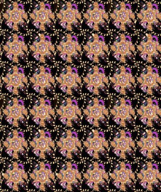 Güzel kumaş deseni. Raster illüstrasyonu. Güzel karalamalı çiçek desenli çizim. Küçük çiçekte sevimli çiçek deseni var..