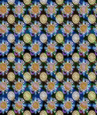 Sevimli çiçek raster deseni. Düz Çiçek Elementleri Tasarımı. Mavi ve nötr renklerde çiçekler. Kusursuz Renksiz Bahar Teması Kusursuz Arkaplan.