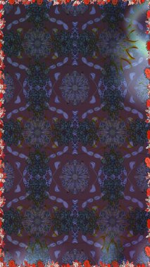 Gri renkli güzel bir tekstil. Çiçeklerle suluboya desenli çiçek deseni. Raster illüstrasyonu.