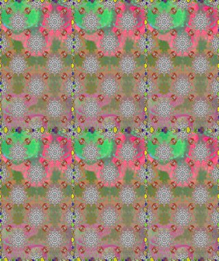 Çiçek deseni. Raster illüstrasyonu. Gri renkli çiçekler. Şatafatlı bahar bahçesi dokusu. Gri renklerde desensiz çiçek.