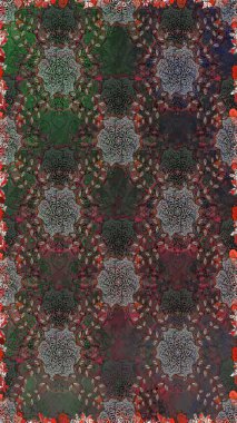 Raster abstract pattern page for antistress. Raster illustration. On gray and brown colors.