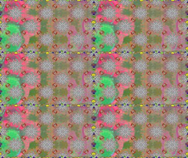 Çiçek deseni. Raster illüstrasyonu. Gri renkli çiçekler. Şatafatlı bahar bahçesi dokusu. Gri renklerde desensiz çiçek.