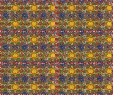 Kahverengi ve yeşil renklerde. Raster illüstrasyonu. Anti-stres için Raster soyut şablon sayfası.