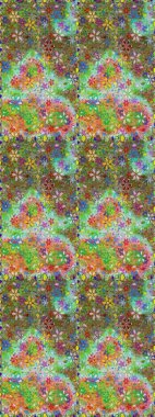 Çiçekli bahar çiçekleri. Moda baskıları için zarif bir şablon. Motley illüstrasyonu. Küçük çiçekte güzel bir desen. Küçük renkli çiçekler..