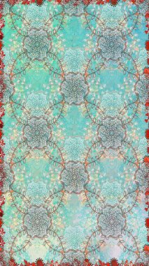 Suluboya tarzında mavi renkli çiçekler. Çiçek izi. Suluboya kusursuz desen.