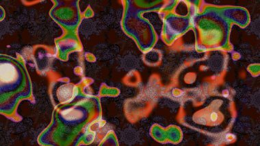 Renkli Bahar Teması eskiz kalıbı. Düz Çiçek Elementleri Tasarımı. Kahverengi renkli çiçekler. Raster illüstrasyonunda çiçek deseni çizimi.