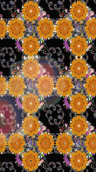 Raster suluboya çiçek deseni, narin çiçekler, siyah çiçekler, tebrik kartı şablonu. Güzel kumaş deseni.