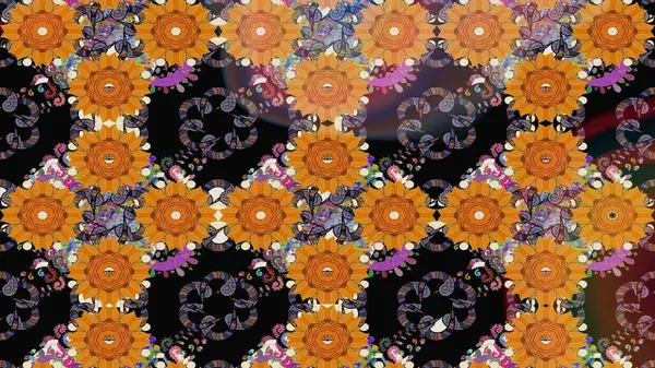 Turuncu renkli çiçekler. Nazik, narin çiçek arkaplanı. Raster çiçek desenli ve çiçekli..