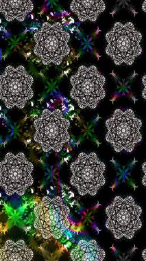 Küçük çiçekteki sevimli çiçek deseni. Siyah renkte çiçekler.