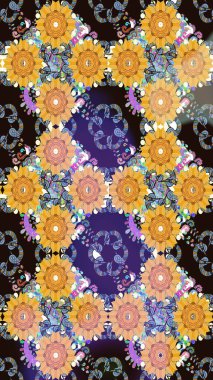 Çiçekli el çizimi çizimi deseni. Modern gelişim, gri raster arka plan duvar kağıdı çizimi, klasik çizgiler, desenli desenli çiçekler, çiçekli süsler..