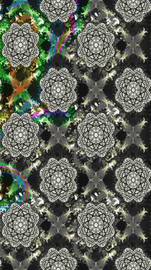 Sınır Kızılderili çiçekli paisley patten. Taslak süsleme izi. Etnik Mandala havlusu. Raster Henna tarzı. Tebrik kartı arkaplanı, boyama kitabı, arkaplan, tekstil için kullanılabilir.