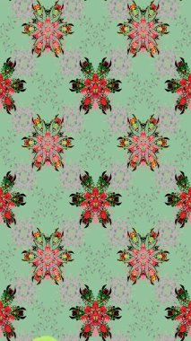 Tarafsız renklerde çiçekler. Çiçekli çizim şekli. Renkli Bahar Teması eskiz kalıbı. Düz Çiçek Elementleri Tasarımı.